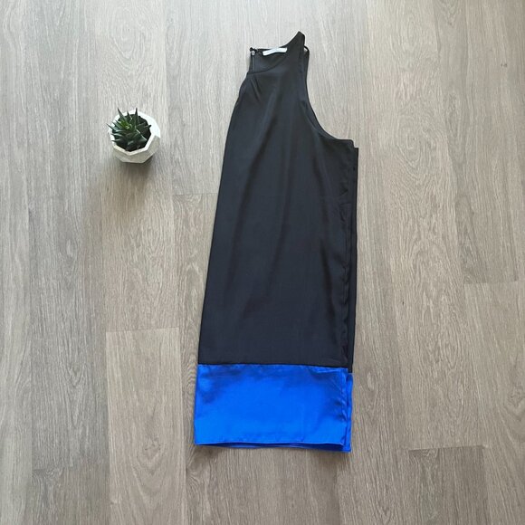Smart Set Sleeveless Mini Dress with Cobalt Blue Hem - Picture 8 of 9